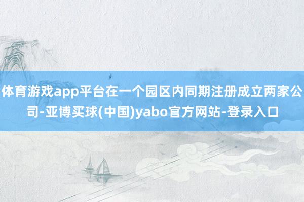 体育游戏app平台在一个园区内同期注册成立两家公司-亚博买球(中国)yabo官方网站-登录入口