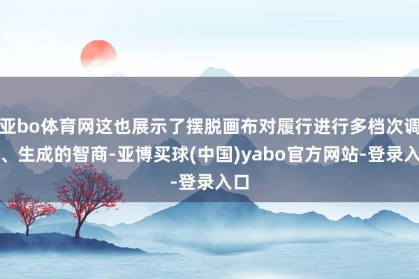 亚bo体育网这也展示了摆脱画布对履行进行多档次调用、生成的智商-亚博买球(中国)yabo官方网站-登录入口