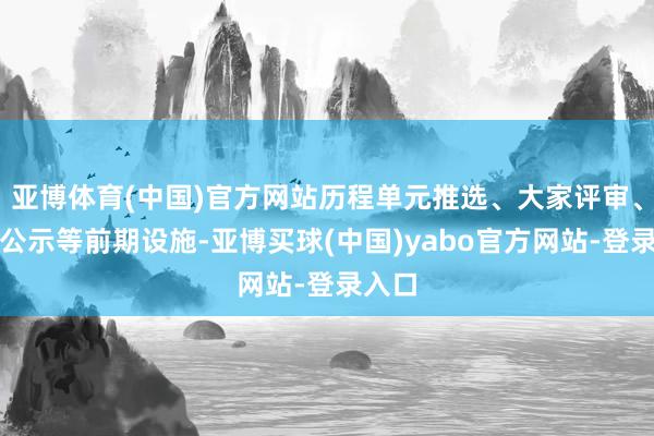 亚博体育(中国)官方网站历程单元推选、大家评审、网上公示等前期设施-亚博买球(中国)yabo官方网站-登录入口